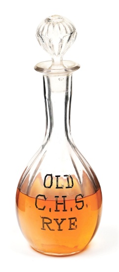 OLD C.H.S RYE BACKBAR WHISKEY DECANTER.