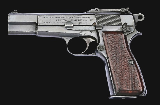 (C) HIGHLY DESIRABLE, HIGH CONDITION, GERMAN WORLD WAR II OCCUPATION SLOTTED FN HI POWER SEMI-AUTOMA