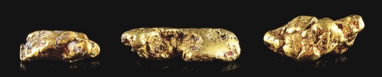 LOT OF 3: GOLD NUGGETS