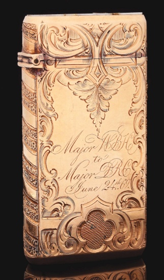 GOLD QUARTZ MATCH SAFE.