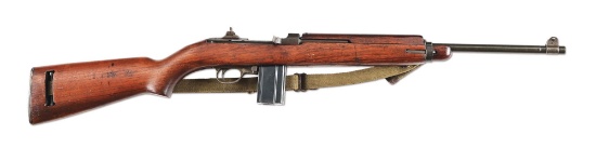 (C) WINCHESTER M1 SEMI-AUTOMATIC CARBINE WITH MAGAZINE POUCH AND 5 ADDITIONAL MAGAZINES.