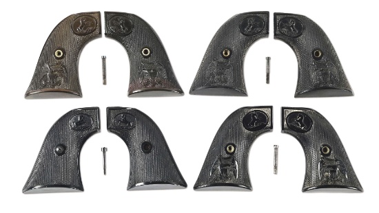 LOT OF 4 COLT GUTTA PERCHA GRIPS FOR SAA.