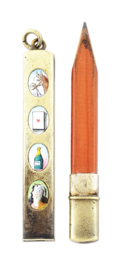 ENAMELED SILVER PENCIL.