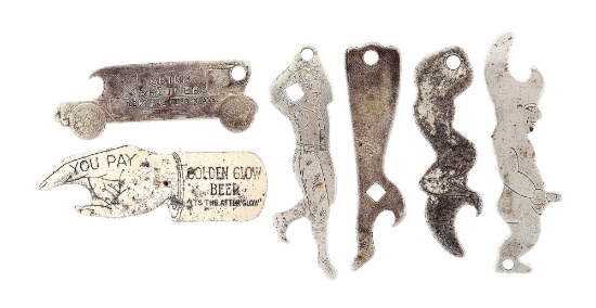 LOT OF 6: BOTTLE OPENERS.