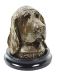 BRONZE FIGURAL HOUND DOG HUMIDOR.