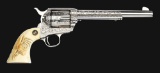 (C) SUPERLATIVE HELFRICHT ENGRAVED COLT SINGLE ACTION ARMY REVOLVER WITH ORIGINAL FACTORY BOX (1912)