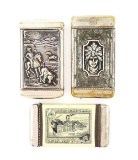 LOT OF 3: ADVERTISING MATCH SAFES.