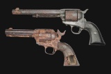 (A+C) LOT OF 2 RELIC CONDITION COLT SINGLE ACTION ARMY REVOLVERS.