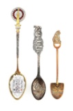 LOT OF 3: SOUVENIR SPOONS, INCLUDES 2 CALIFORNIA.