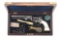 (A) FACTORY ENGRAVED COLT MODEL 1849 POCKET REVOLVER WITH RARE PEARL GRIPS AND CASE.