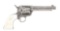 (C) FACTORY ENGRAVED COLT FRONTIER SIX SHOOTER SINGLE ACTION REVOLVER WITH CARVED STEER HEAD GRIPS.