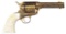 (C) GOLD WASHED AND ENGRAVED COLT SINGLE ACTION ARMY REVOLVER WITH PEARL GRIPS (1901).