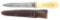 MICHAEL PRICE BELT KNIFE WITH SHEATH.