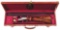 (M) SCARCE, 28 GAUGE BERTUZZI SIDE BY SIDE SHOTGUN WITH ENGRAVING BY G. FERRAGLIO, CASED.