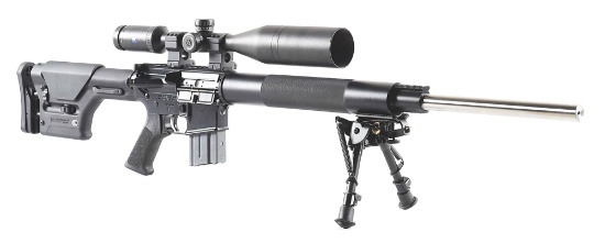 (M) LES BAER CUSTOM SUPER VARMINT .204 RUGER SEMI-AUTOMATIC RIFLE WITH ZEISS CONQUEST HD5 GLASS.
