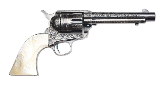 (A) FACTORY ENGRAVED COLT SINGLE ACTION ARMY REVOLVER.