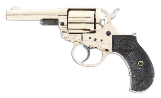 (A) SUPERB COLT 1877 LIGHTNING REVOLVER IN PINK PICTURE BOX.