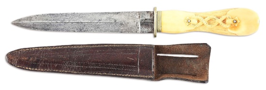 MICHAEL PRICE BELT KNIFE WITH SHEATH.
