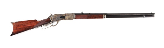 (A) DELUXE OPEN TOP WINCHESTER 1876 LEVER ACTION RIFLE (1878).