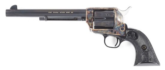 (C) HIGH CONDITION 2ND GENERATION COLT SINGLE ACTION ARMY REVOLVER WITH BOX AND FACTORY LETTER.