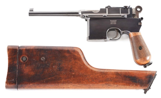 (C) CASED MAUSER LARGE RING C96 SEMI AUTOMATIC PISTOL INSCRIBED TO GENERAL J. H. WILSON.
