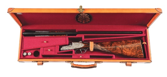 (M) OUTSTANDING BERTUZZI GULLWING 20 GAUGE OVER/UNDER SHOTGUN WITH SUPERB ENGRAVING BY MANRICO TORCO