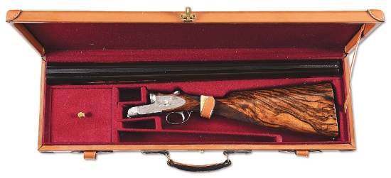 (M) ASTOUNDING IVO FABBRI BEST QUALITY SLE SIDE BY SIDE GAME GUN WITH GAME SCENES DOUBLE SIGNED BY T