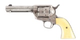 (A) COLORADO MINER ATTRIBUTED COLT FRONTIER SIX SHOOTER SAA REVOLVER WITH WYOMING RIG.