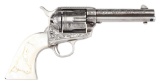 (C) ENGRAVED COLT SINGLE ACTION REVOLVER WITH PEARL GRIPS AND BOX, ENGRAVED TO JAMES H. SMITH ON BAC