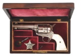 (C) HISTORIC PRESENTATION SILVER PLATED COLT SINGLE ACTION ARMY .45 COLT REVOLVER.