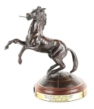 RAMPANT COLT BRONZE PRESENTED TO DICK BURDICK BY THE COLT COLLECTORS ASSOCIATION.