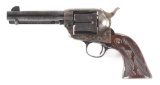 (C) DESIRABLE PRE-WAR SINGLE ACTION ARMY REVOLVER WITH FLEUR-DE-LIS GRIPS.