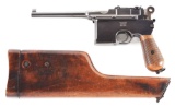 (C) CASED MAUSER LARGE RING C96 SEMI AUTOMATIC PISTOL INSCRIBED TO GENERAL J. H. WILSON.