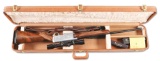 (M) CASED GRADE IV J. BAGUE ENGRAVED BROWNING BAR SEMI-AUTOMATIC 7M REMINGTOM MAGNUM RIFLE.