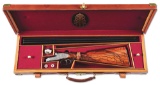 (M) IMPRESSIVE BERTUZZI 20 BORE SIDE BY SIDE GAME GUN WITH GAME SCENE ENGRAVING BY TORCOLI & S. MUFF