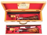 (C) PAIR OF PRE-WAR BOSS 12 GAUGE BEST QUALITY SLE SIDE BY SIDE SHOTGUNS IN CUSTOM CASE