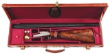 (M) SCARCE, 28 GAUGE BERTUZZI SIDE BY SIDE SHOTGUN WITH ENGRAVING BY G. FERRAGLIO, CASED.