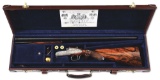 (M) KEN HUNT ENGRAVED WATSON BROS OVER UNDER 12 GAUGE SHOTGUN.