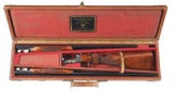 (C) PARKER CHE 28 GAUGE 2 BARREL SET SIDE BY SIDE SHOTGUN WITH GOLD ANIMALS.