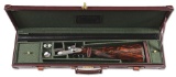 (M) UNUSUAL PIOTTI CLASSIC HAMMER 20 GAUGE SHOTGUN WITH CASE, ENGRAVED BY CASTELLI.