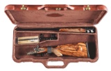 (M) FAUSTI SLE DOUBLE RIFLE IN .243 WINCHESTER, ENGRAVED BY MUFFOLINI, WITH CASE.