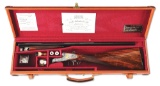 (M) WESTLEY RICHARDS SLE 12 GAUGE SIDE BY SIDE SHOTGUN WITH CASE, ENGRAVED BY KEITH THOMAS