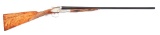 (M) AN ATTRACTIVE BERTUZZI VENERE 20 BORE SIDE BY SIDE GAME GUN, WITH MASTERFULLY EXECUTED GOLD INLA