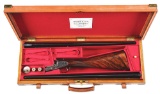 (C) BOSS & CO BEST QUALITY SLE 12 GAUGE OVER/UNDER SHOTGUN, 2 BARREL SET, WITH CASE.
