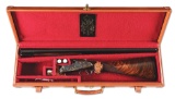 (M) COLOSIO ENGRAVED BERTUZZI 12 GAUGE OVER/UNDER SLE SHOTGUN IN CASE.