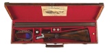 (A) JOHN DICKSON AND SON ROUND ACTION 12 BORE SIDE BY SIDE SHOTGUN WITH CASE, MADE FOR JAMES MACDOWA