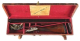 (C) COGSWELL & HARRISON 12 GAUGE SLE SIDE BY SIDE SHOTGUN WITH CASE.