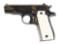 (M) COLT MK IV SERIES 80 GOVERNMENT SEMI-AUTOMATIC PISTOL WITH BLUED FINISH AND GOLD LEAF SCROLL WOR