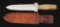 DESIREABLE WILL & FINCK TWINE WRAPPED HANDLE BOWIE KNIFE PHOTOGRAPHED IN 2 BOOKS.