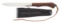BILL MORAN CUSTOM FOLDING KNIFE WITH LEATHER SCABBARD